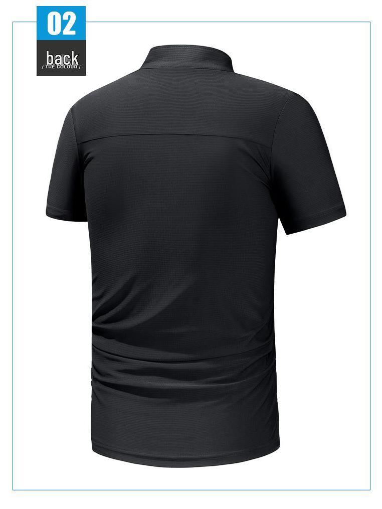 2026 Half-Zip Quick-Dry Polo: Lightweight, Breathable Short Sleeve Sport T-Shirt for Casual Fitness & Running