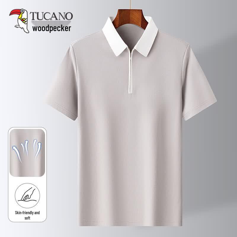 Tucano Men's Ice Silk Half-Zip Polo Shirt