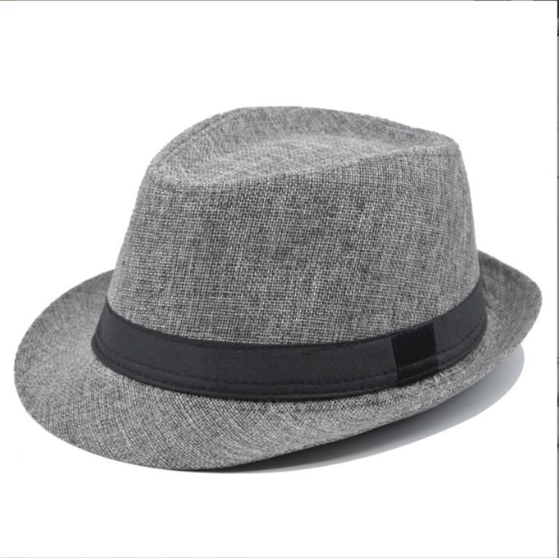 Классическая шляпа унисекс, шляпа Brisand Jazz, мужская дышащая хлопково-льняная шляпа, цилиндр, фигурная соломенная шляпа, пляжная шляпа от солнца, шляпа от солнца с ремешком