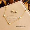 Gold Evil Eye Jewelry Set Necklace Bracelet Earrings for Women