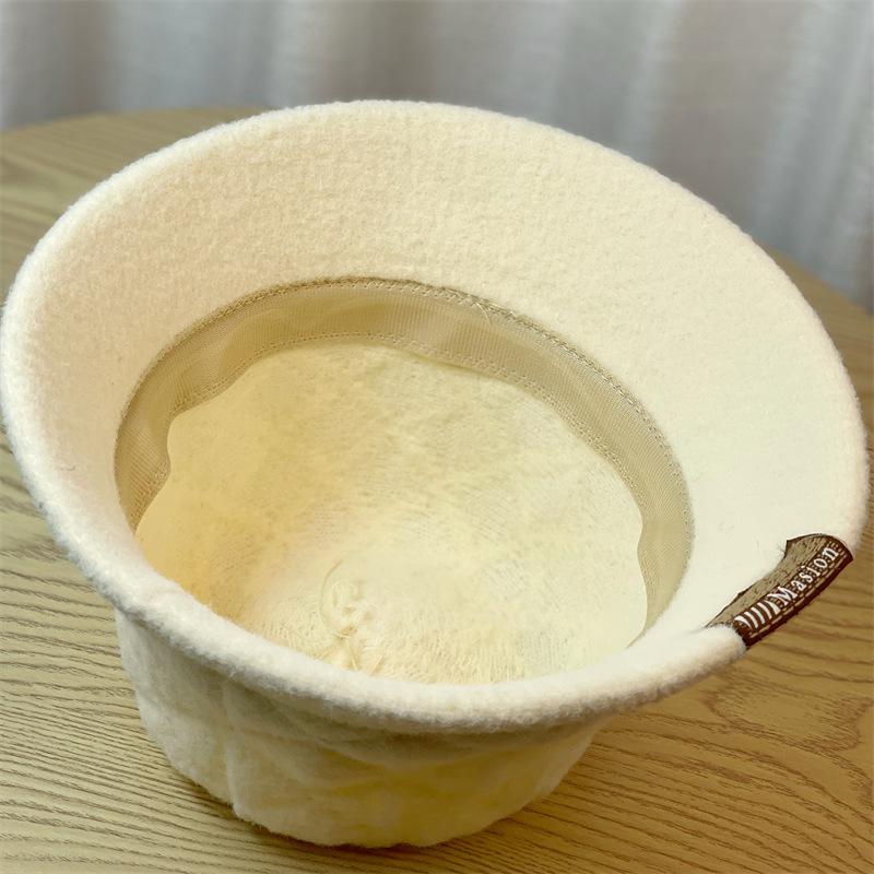 New Winter Bucket Hat Women's Fashion Twist Pleated Warm Bucket Hat Solid Color Cold Hat