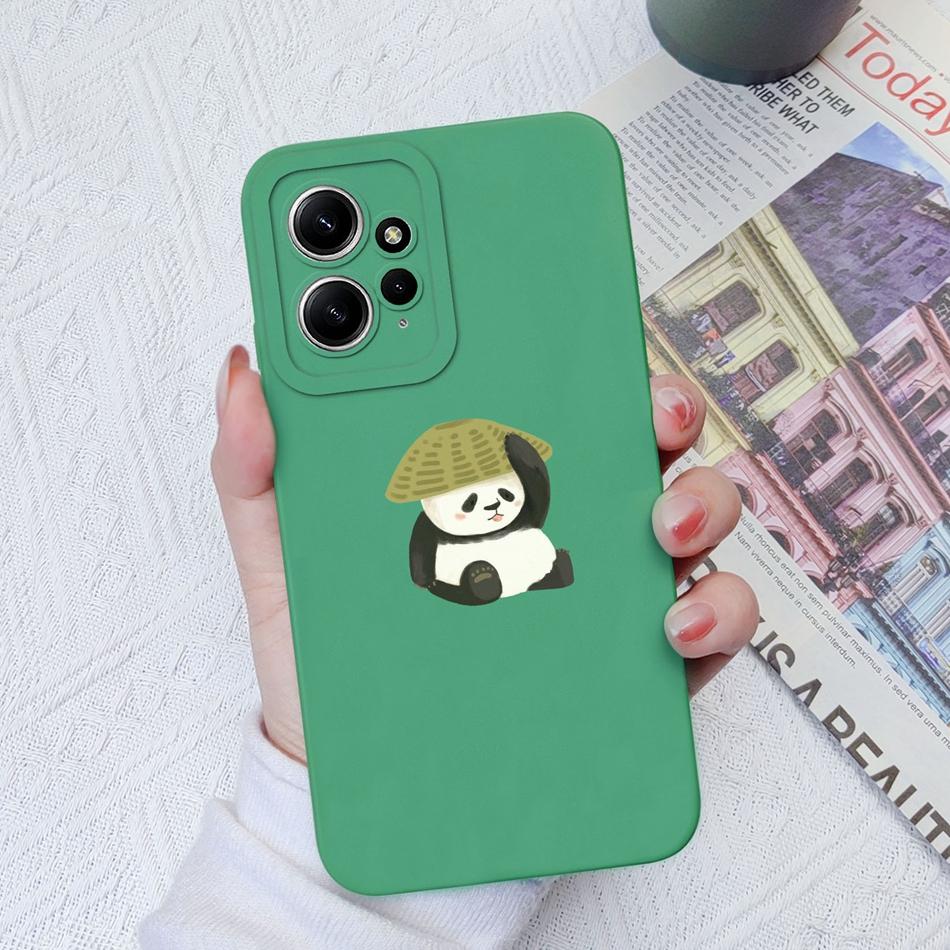 Cases For Xiaomi Redmi Note 12 12S 4G 5G Cute Patterned Liquid Silicone Anti Knock Back Cover For Redmi Note 12 S Funda Bumper