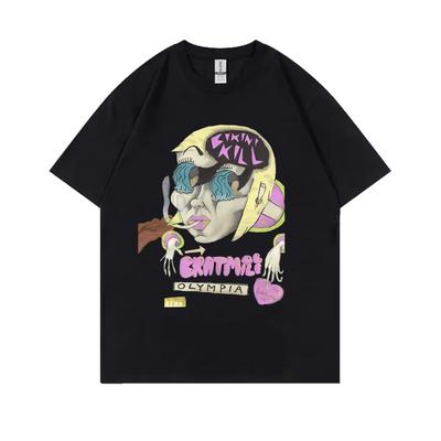 Punk Rock Band Bikini Kill Bratmobile Olympia Tour T Shirts Riot Grrrl Kathleen Hanna Tshirt Unisex Women Casual Oversized Tshirt