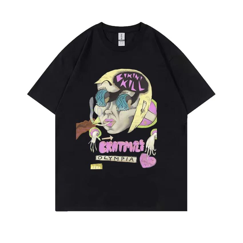 Punk Rock Band Bikini Kill Bratmobile Olympia Tour T Shirts Riot Grrrl Kathleen Hanna Tshirt Men Women Casual Oversized T-shi... S разноцветный