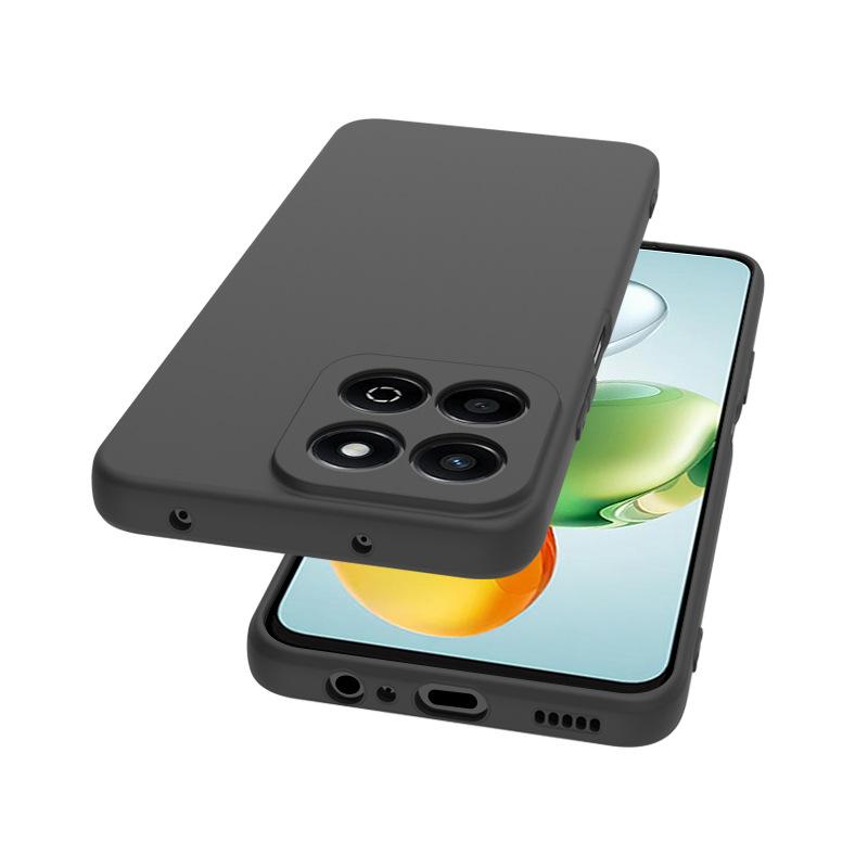 Suitable for Honor 600Pro Overseas Version, Black Matte Mobile Phone Case, Sweat-proof and Fingerprint-proof Honor 300 Leather Case