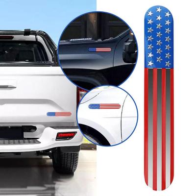 American Flag Emblem Car Stickers Long Strip American Flag 3D Aluminum Metal Stickers For Exterior Bumper Car Decoration J6R8