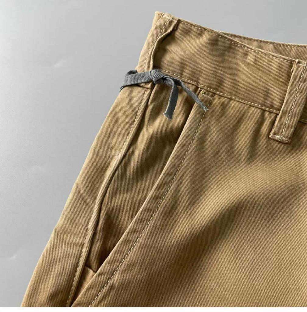Men's Plus Size Loose Fit Pure Cotton Cargo Pants with Big Pockets - Straight Leg Casual Long Pants