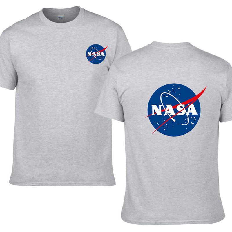 Logo Retro Nasa Vintage Look Space Short Sleeve Mens Cotton Tshirt Tee Tops