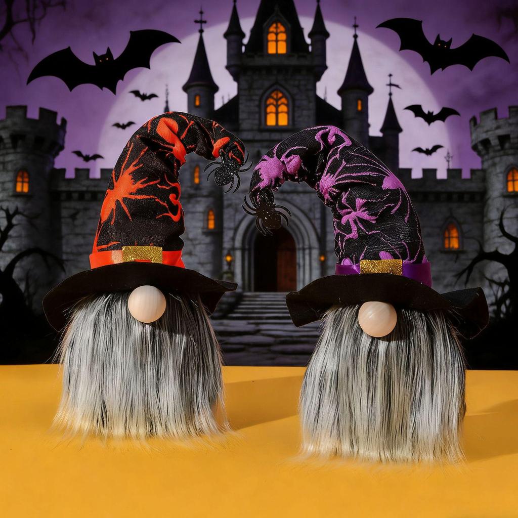 Cross-Border Halloween Ornaments: Dolls, Spiders, Bats, Faceless Gnomes, and Figurines for Party Decor