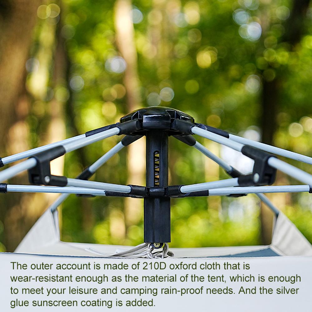 Açık Kamp Piknik Otomatik Hızlı Açık Çadır Su Geçirmez Güneş Işığına dayanıklı Çadır Aile Anında