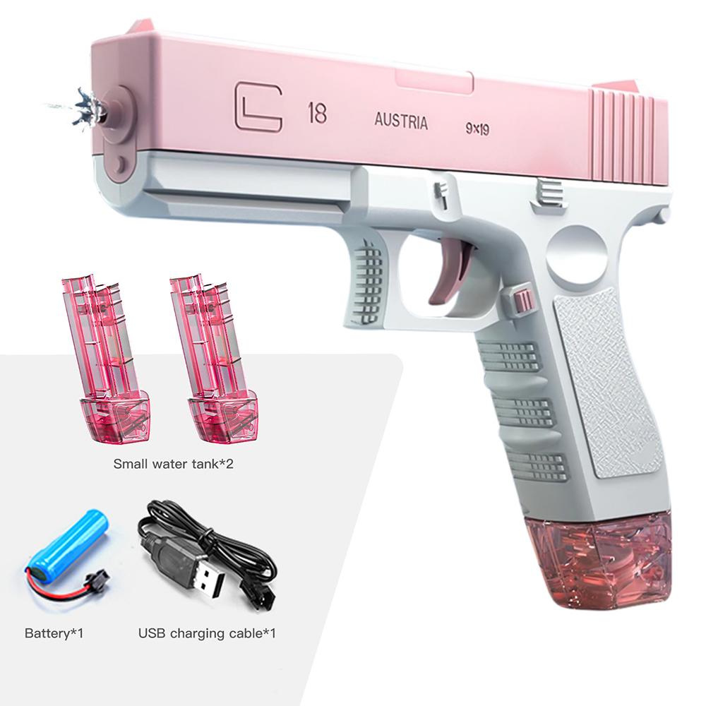 Automatic Electric Water Gun Rechargeable Long Range Water Blaster For Beach Pool Backyard Battles Adults Kids Summer Toy