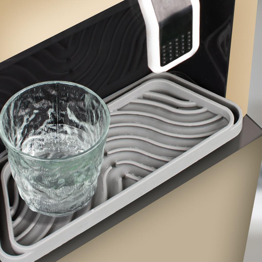 Water Dispenser Drip Pan Easy Cleaning Prevent Splashing Silicone Fridge Spills Water Pad