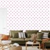Hearts Wallpaper White and Powder Pink 50x1000