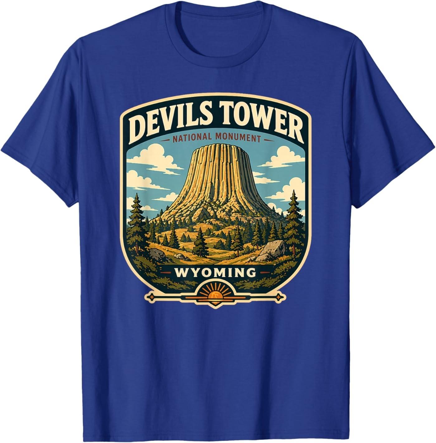 

Devils Tower Monument Family Trip Wyoming Nature T-Shirt 5XL різнокольоровий