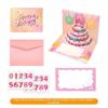 Foldable Happy Birthday Greeting Card Pop Up Blessing Cake Holiday Card  Birthday Gift