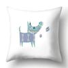 Simple Plaid Animal Pillowcase Puppy Cat Giraffe Pillowcase Children's Room Home Decoration Living Room Sofa Cushion Cover