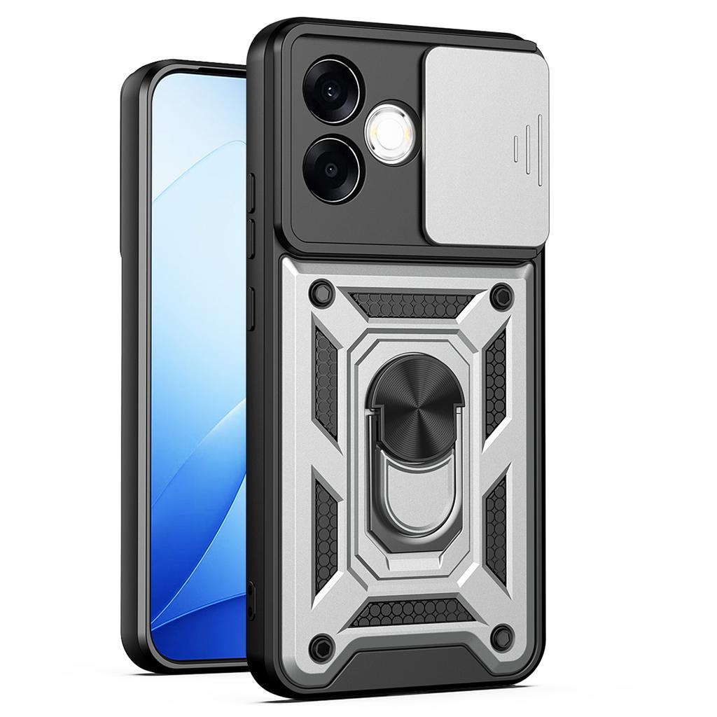 For Oppo F33 Pro Case Oppo F33 Pro Cover Oppo F33 Pro Magnetic Ring Holder Armor Phone Case Slide Camera Protect Back Cover