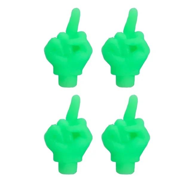 Personality Decor Car Middle Finger Styling Tire Valve Cap Wheel Nozzle Dustproof Waterproof Tyre Valve Stem Caps Accessories