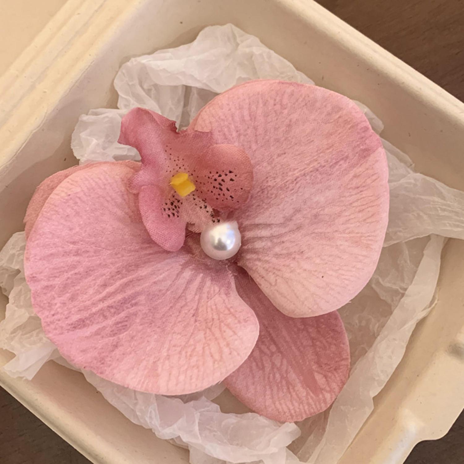 

2 шт. Зажим-уточка Орхидея Бабочка Заколка для волос Фаленопсис Жемчуг Боковой зажим Инструменты для укладки волос Бант Цветок Заколки