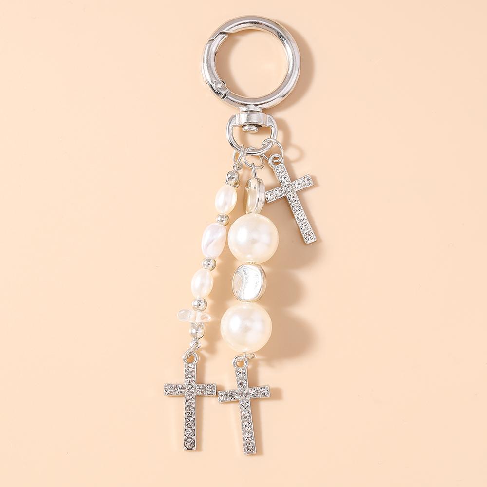 Gotisches Legierungs-Kreuz Schlüsselanhänger Männer Frauen Stern Schlüsselring Anhänger für Handtaschen-Dekor DIY Handgemachter Schlüsselanhänger Geschenke