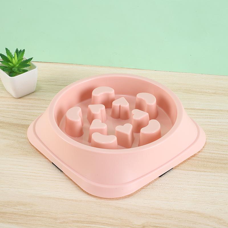 Cross-border Love Anti-Gulp Slow Feeder Bowl for Dogs and Cats