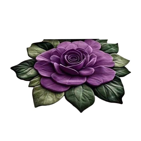 

3D Цветочный ковер Реалистичный Цветочный Противоскользящий Напольный коврик Впитывающий Быстросохнущий Коврик для ванной для Кухни Спальни Прихожей Туалетного столика 60cm