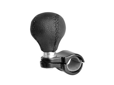 Steering Wheel Knob, Leather, Black