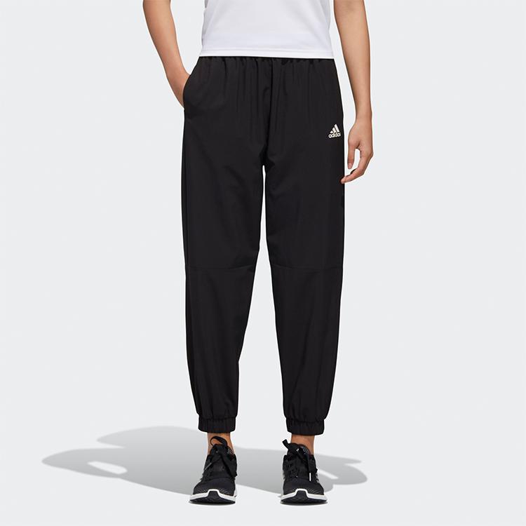 Adidas Woven Pants Elastic Fit Knitted Sports Pants Women Pants Black GL5615