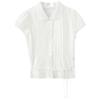 Sweet Peter Pan Collar Puff Short Sleeve Blouse