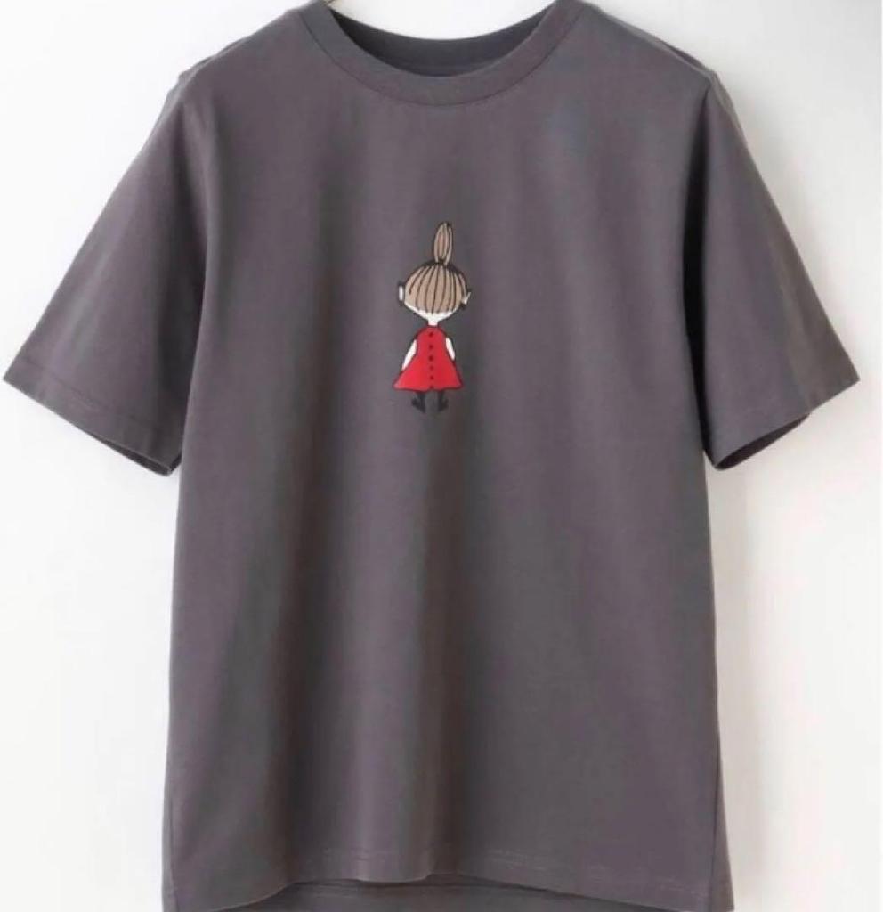 [USED] Moomin Little My T-shirt, short sleeve, size L, flower top, Little My, Nordic style