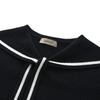 Women's 2025 A/W Academy Style Cashmere Navy Collar Sweater