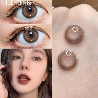 Color Contact Lenses 2 Pieces/1 Pair Eye Contact Soft Lenses Natural Soft and Comfortable Myopia Prescription Contact Lenses