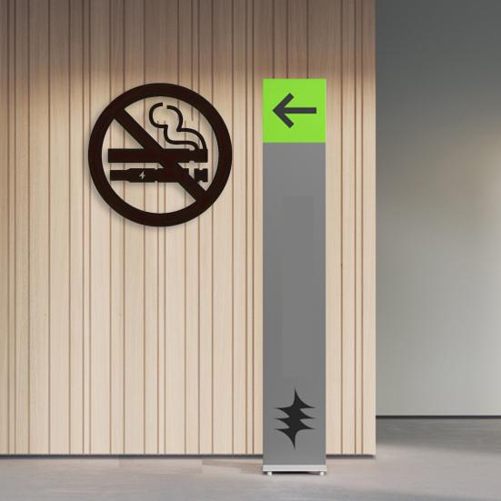 Acrylic No Smoke Sign Self-adhesive Business Office Restaurant Public Place Smoke Ban Warning Sign Wall Decoration