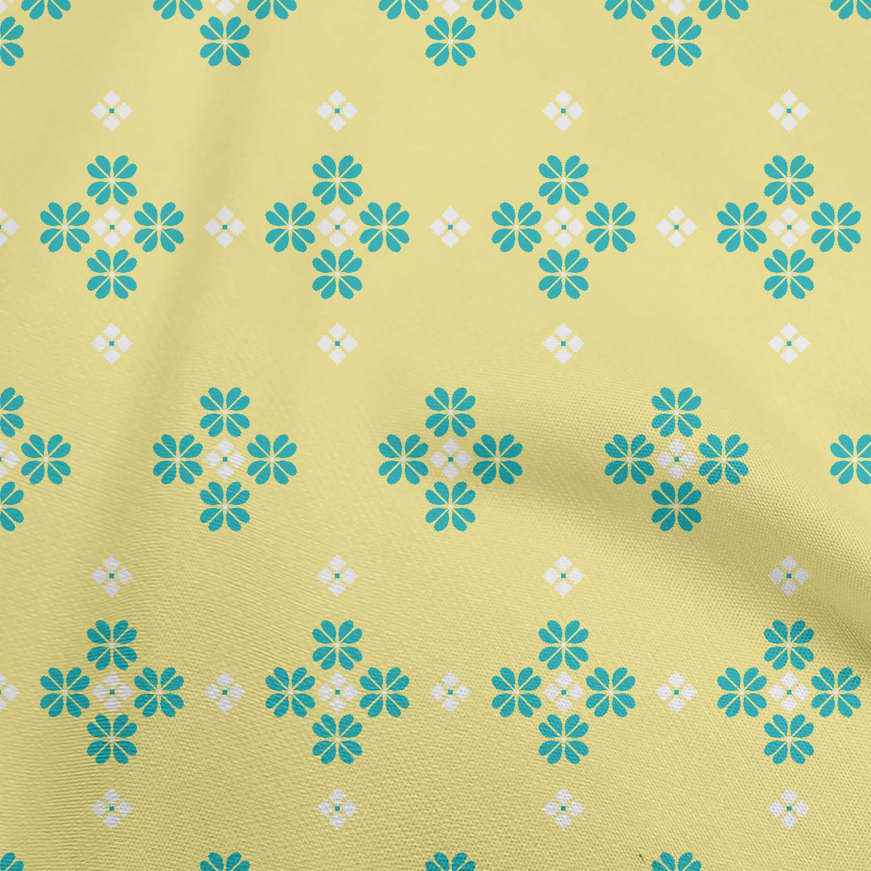 

oneOone Cotton Flex Шоколадно-коричнева тканина з геометричним візерунком Fair Isle Швейна тканина у дворі з надрукованим швейним приладдям для одягу своїми руками 40 дюймів 42 Inch Wide - Viscose Chiffon жовтий