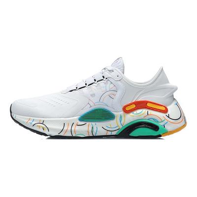 Li Ning Arashi Plus Cushioning Slip Resistant Abrasion Resistant Low Top Running Shoes Unisex White Red Green ARHR143-4