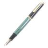Excellent PERIKAN Fountain Pen Sovereign Black Green Stripe 14C Mens M600 Used