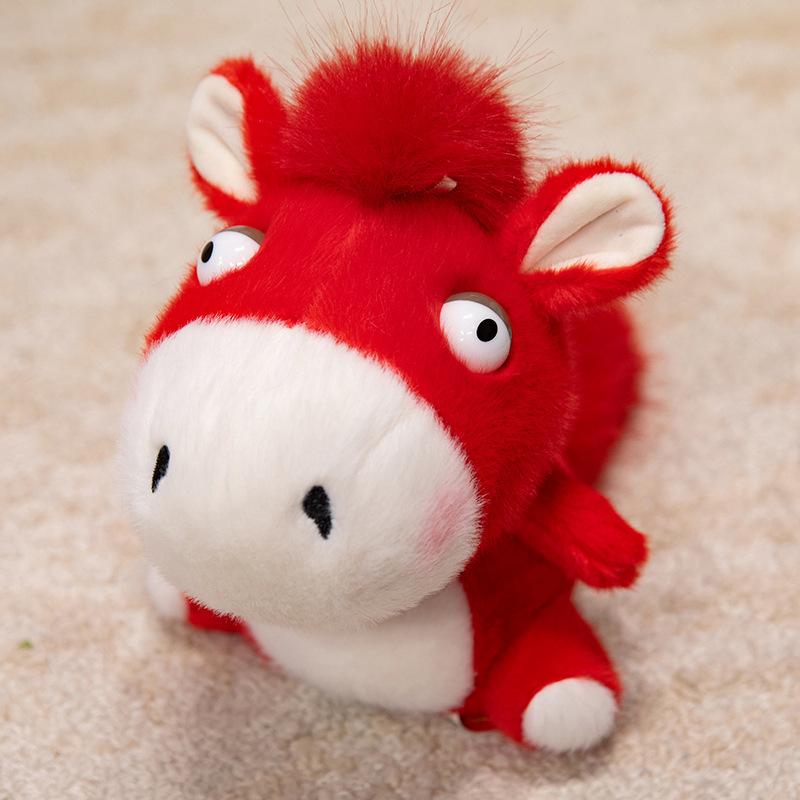 Niedliche Pony-Puppe Plüschtier Jahr des Pferdes Maskottchenpuppe Tierkreiszeichen Pferdepuppe Firmenjahrestagungs-Eventgeschenke