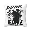 Purr Evil Square Pillowcase Pillow Cover Cushion Decor Comfort Throw Pillow for Home Sofa