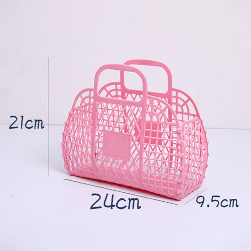 Detachable Shower Basket Plastic Bath Basket Bathroom Hollow Wash Storage Basket Shopping Basket Home Storage Organization 2025