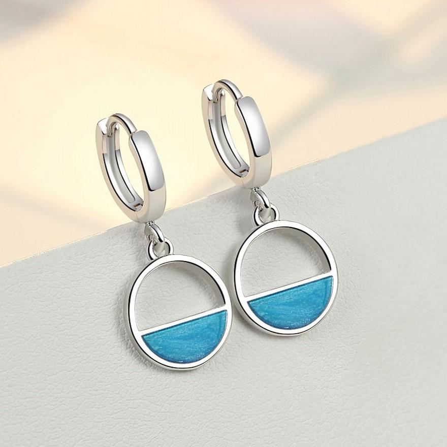 New 925 Sterling Silver Earrings for Women Original Charm Double Hoop Earrings Pave CZ Fine Engagement Anniversary Jewelry Gift