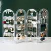 Foldable Jewelry Display Stand, Two Fan Door Jewelry Display Stand, Creative Screen Jewelry Stand Necklace Storage Rack