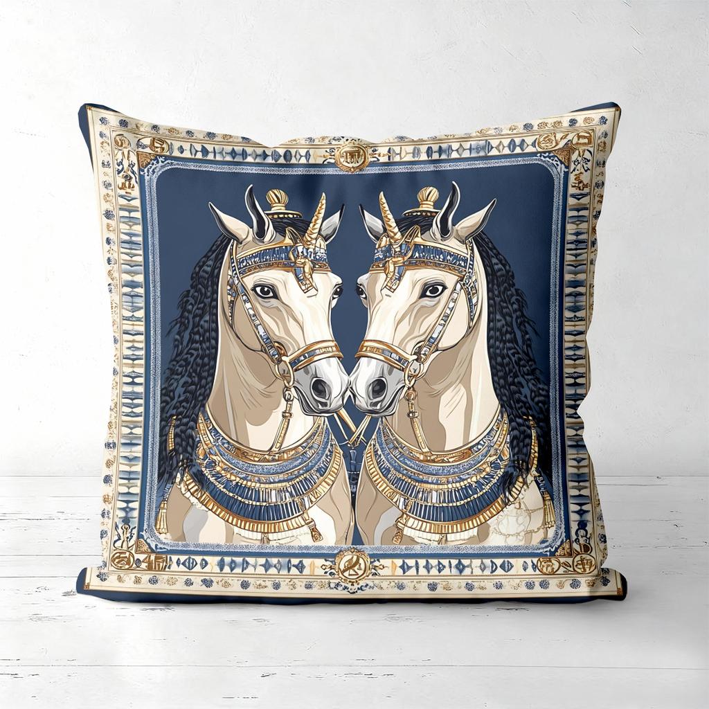 Luxury Equestrian Throw Pillow Covers For Home Decor Polyester sofa cushion cov Headboard Pillow (Without Pillow Core