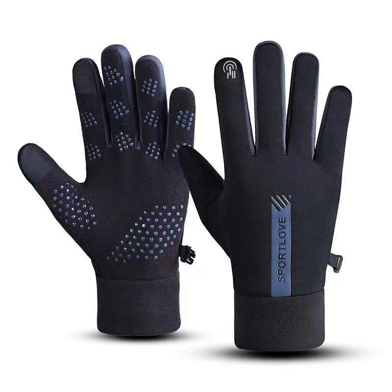 "Men's and Women's Thick Winter Warm Gloves with Touch Screen, Windproof, Non-slip for Driving and Riding."