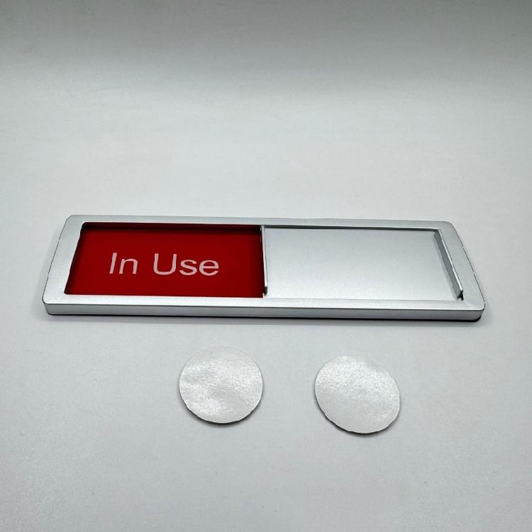 Avaiable or In Use Sliding Door Sign Magnetic Slider Door Indicators Sign Privacy Sign for Bathroom Home Office Restroom