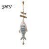 Rustic Wood Decor Lighted Wooden Fish Starfish Wall Hanging Ornament, Beachy with Warm LED Lights Lights, Coastal Nautical for Home Porch Beach House