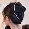 French Pearl Fabric Elegant Hair Clip - Versatile Large Shark Clip Fashion Accessory