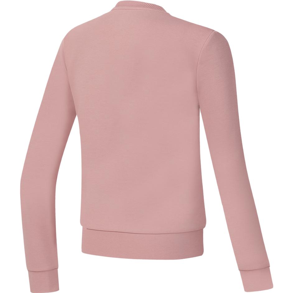 FILA 2023 Winter New Knit Long Sleeve Top Basic Fitness Sports Pullover Sweatshirt Women tops Dark-Rose A11W341205FWI