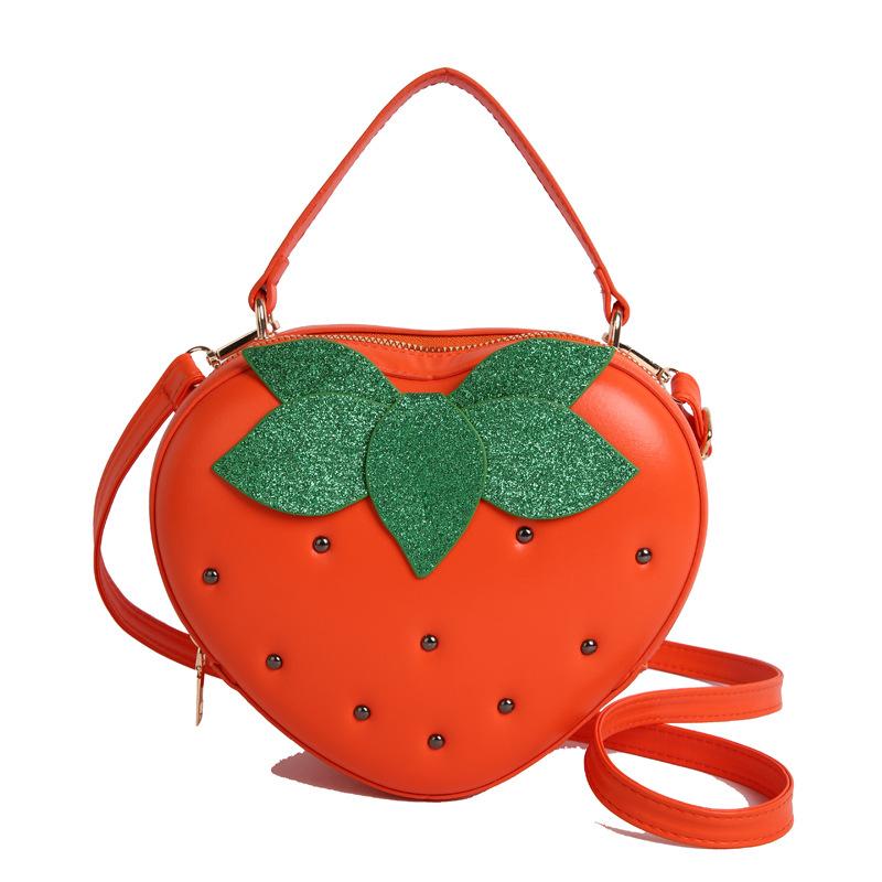 

Сумки мила полунична сумка літо 2025 нова Морі солодка дівчина іноземний стиль універсальна портативна месенджер фруктова сумка помаранчевий