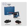 Professional GBH 18V-22 X 18V Brushless Cordless Rotary Hammer with Vacuum CN Plug (adapter Included)