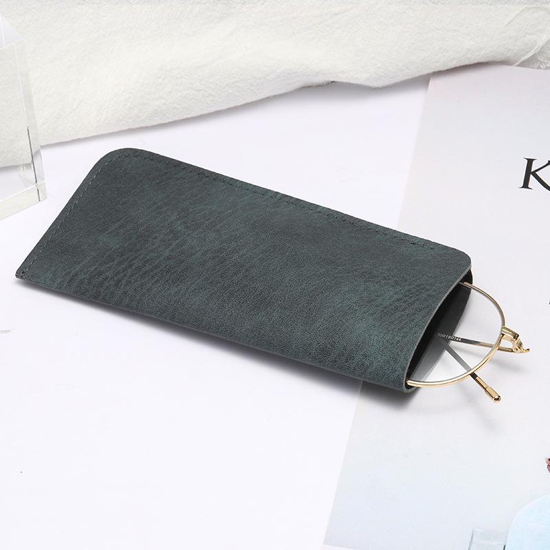Hot Selling Soft Leather Waterproof Reading Glasses Pouch